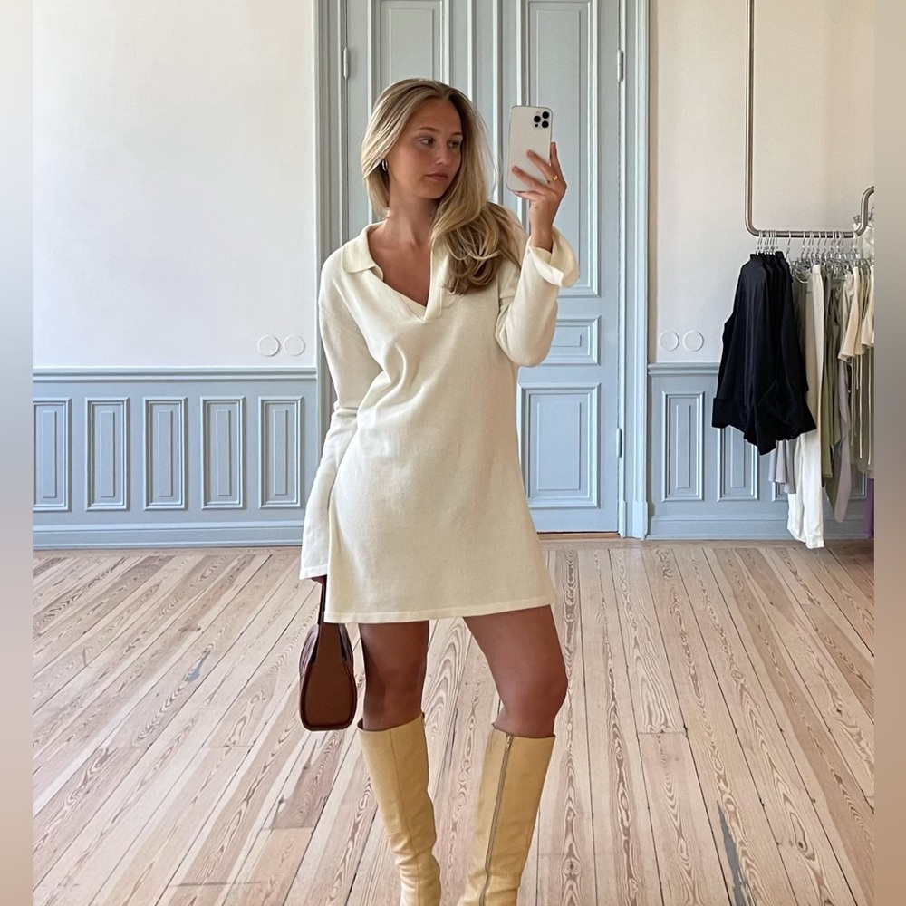 Djerf Avenue getaway dress XS cream